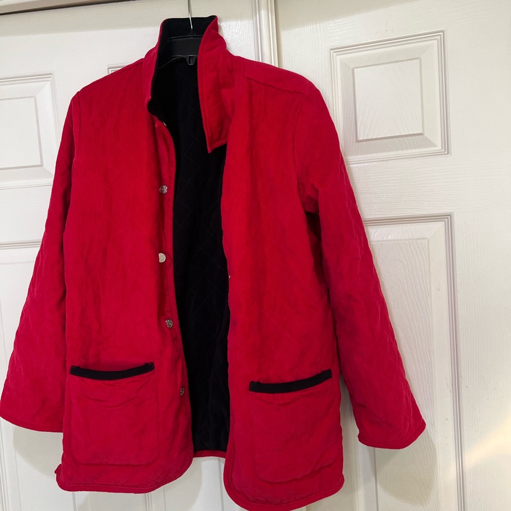 Denim Co‎ Quilted Corduroy Suede Reversible Barn chore Coat Jacket Outdoor S